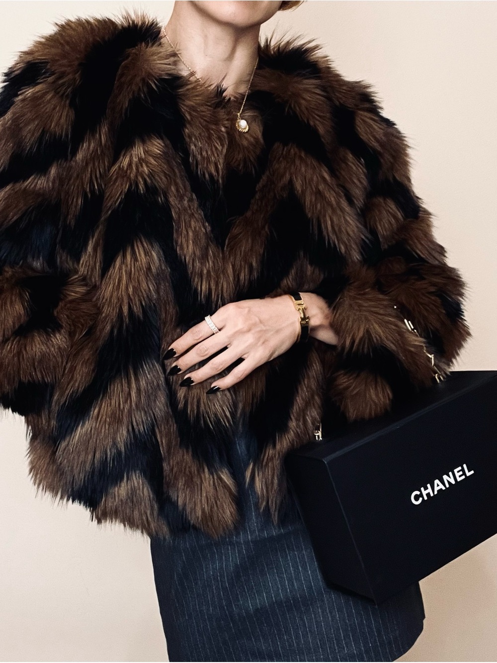 Brand New Karl Lagerfeld fur jacket